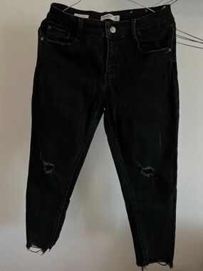 Pull&Bear Black Ripped Jeans